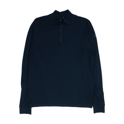 Black Solid 1/4 Zip Pullover