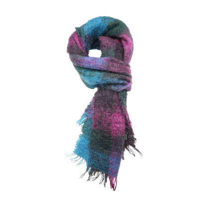 Multi Plaid Wool Scarf