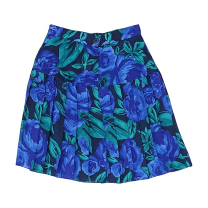 Blue Floral Mini Skirt