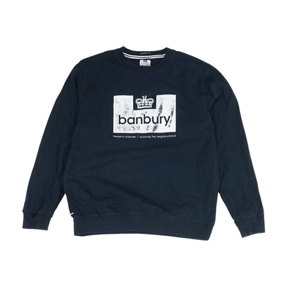Navy Solid Sweatshirt Pullover
