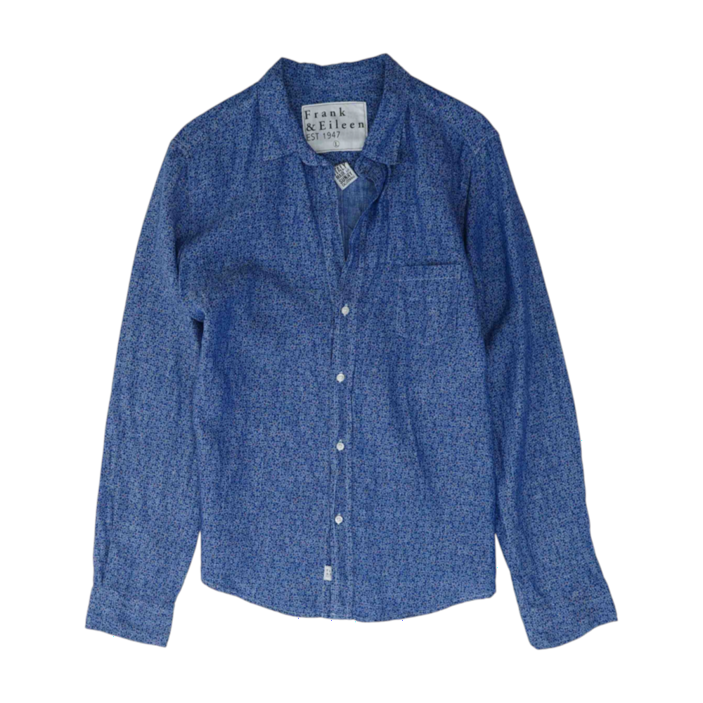 Blue Floral Button Down