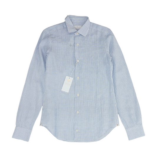 White Check Long Sleeve Button Down