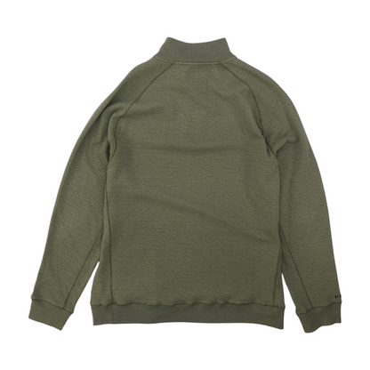 Olive Solid 1/4 Zip Pullover