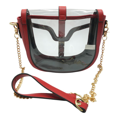 Red Transparent Stadium Bag