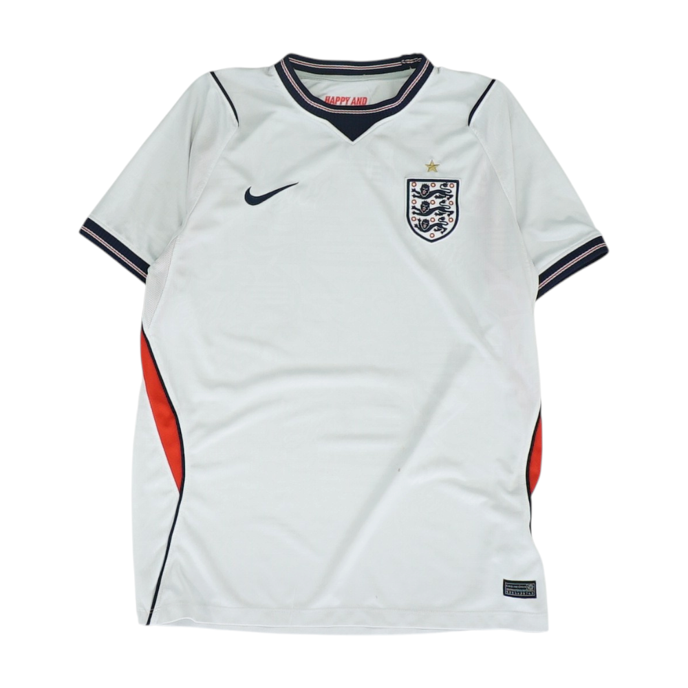 Men's White England Short Sleeve Jersey