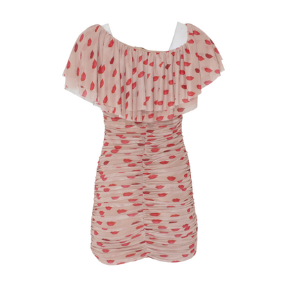 Tan Print Mini Dress