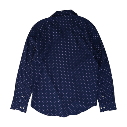 Navy Floral Long Sleeve Button Down