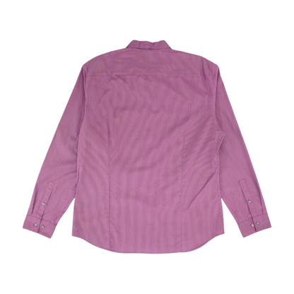 Magenta Striped Long Sleeve Button Down
