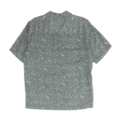 Teal Floral Short Sleeve Button Down