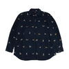 Jules Navy Print Button Down – Image 1