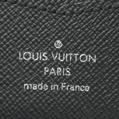 Black Taiga Leather Slender Wallet with ID Slot