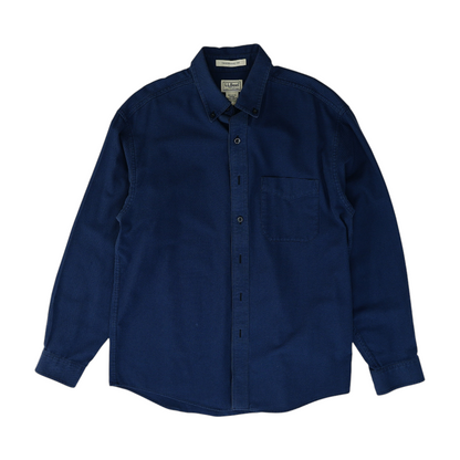 Blue Houndstooth Long Sleeve Button Down