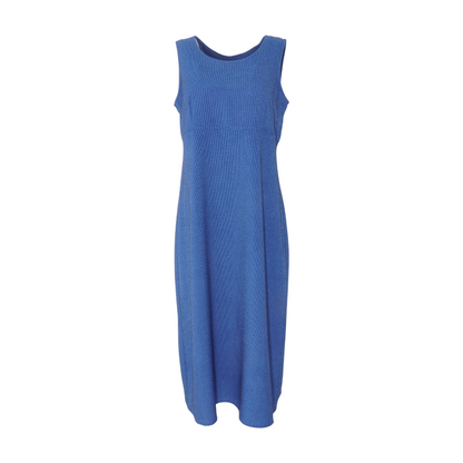 Vintage Blue Petite Houndstooth Midi Dress
