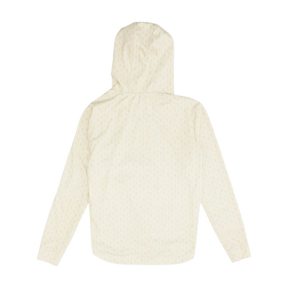 Beige Print Hoodie Pullover