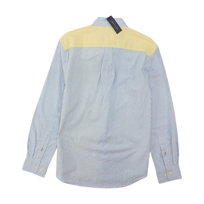 Multi Color Block Long Sleeve Button Down