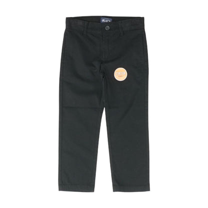Black Solid Straight Jeans