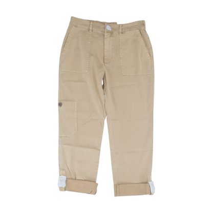 Khaki Solid 5-Pocket Capris