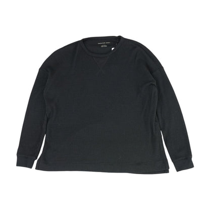 Charcoal Solid Crewneck Knit Top