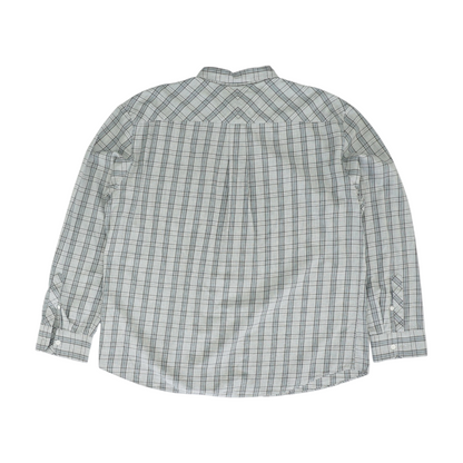 Gray Plaid Long Sleeve Button Down