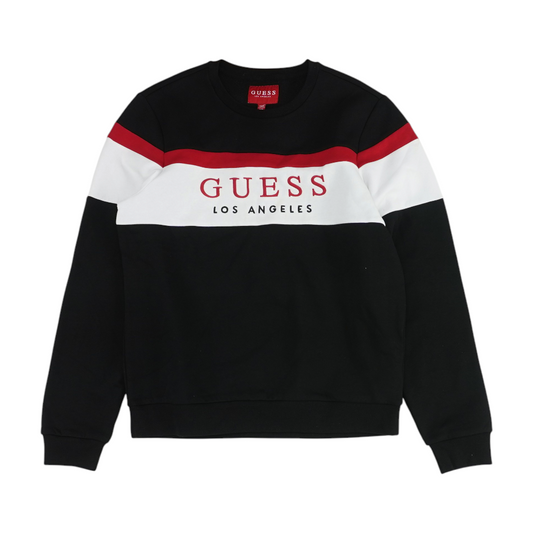 Black Color Block Sweatshirt Pullover
