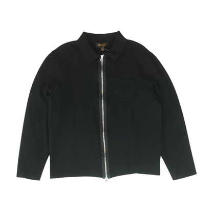 Black Solid Cardigan Sweater