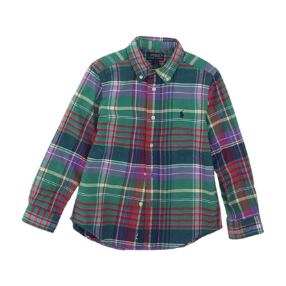 Green Plaid Flannel Button Down