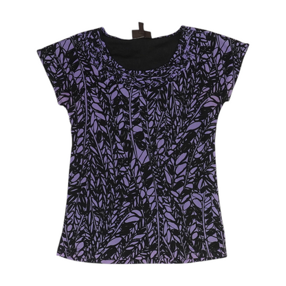 Purple Graphic Blouse