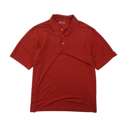 Red Solid Short Sleeve Polo