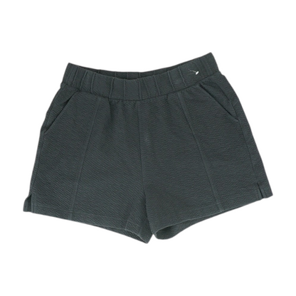 Black Solid Knit Shorts