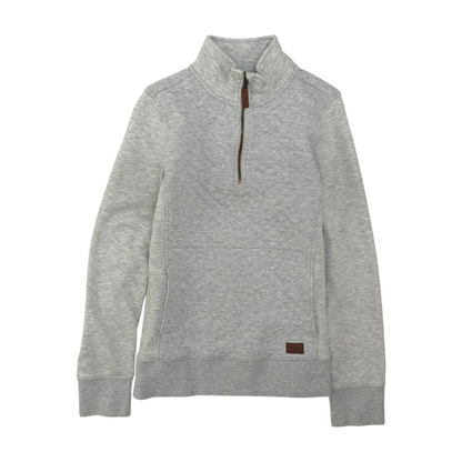L.L.Bean Gray Solid 1/4 Zip Pullover – Image 1