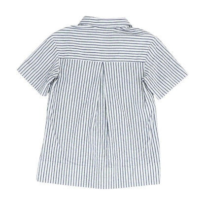 Navy Striped Button Down