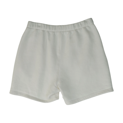 White Solid Active Shorts