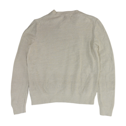 Beige Solid Pullover Sweater