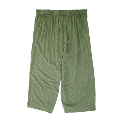 Green Plus Size Polka Dot Wide Leg Pants