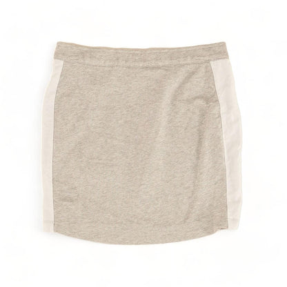 Gray Solid Mini Skirt