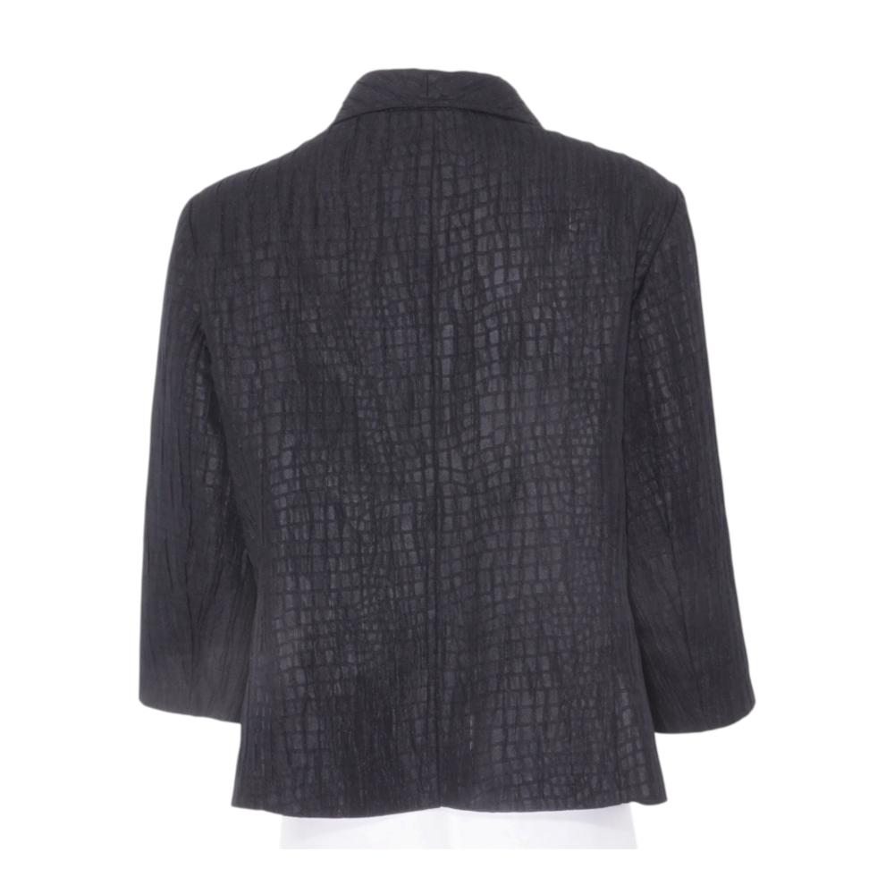 Black Plus Size Solid Blazer