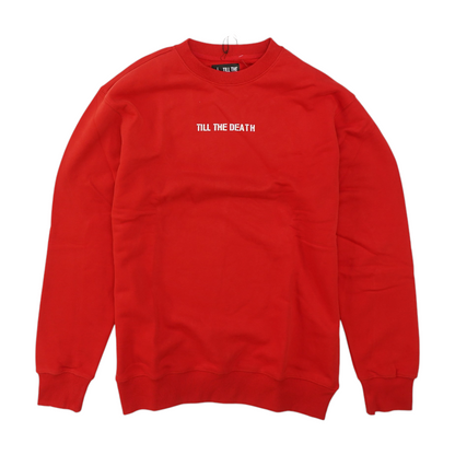 Red Solid Sweatshirt Pullover