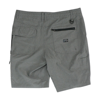 Gray Striped Active Shorts