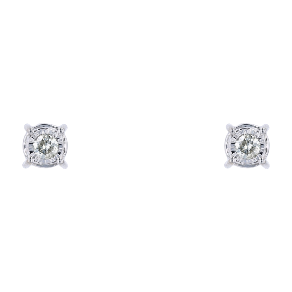1/2 ctw 14K White Gold Diamond Stud Earrings