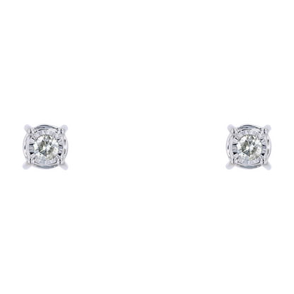 1/2 ctw 14K White Gold Diamond Stud Earrings