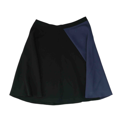 Black Color Block Mini Skirt