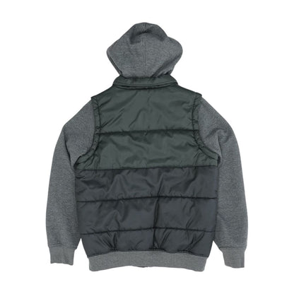 Black Color Block Puffer Jacket