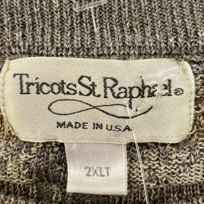Vintage Brown Tall Check Pullover Sweater