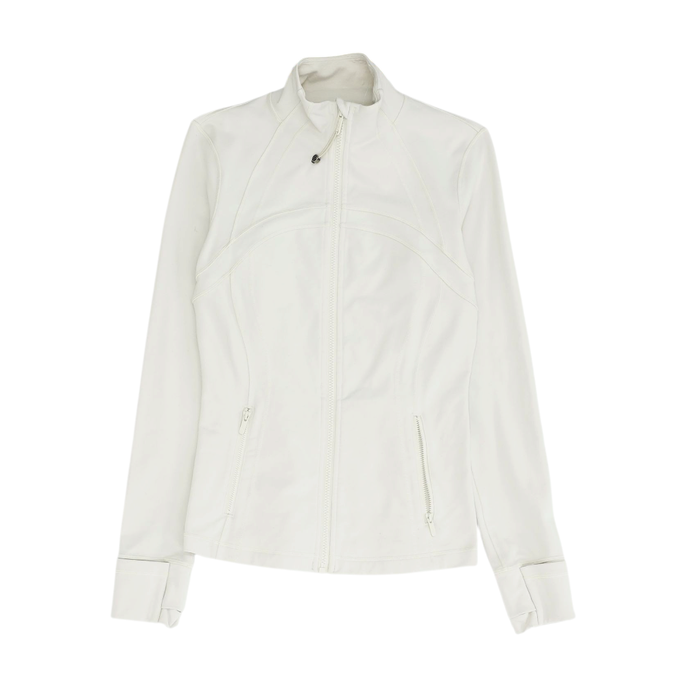 White Solid Active Jacket