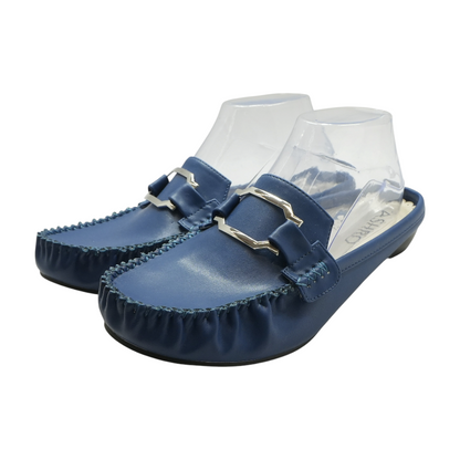 Blue Slip-On Flats