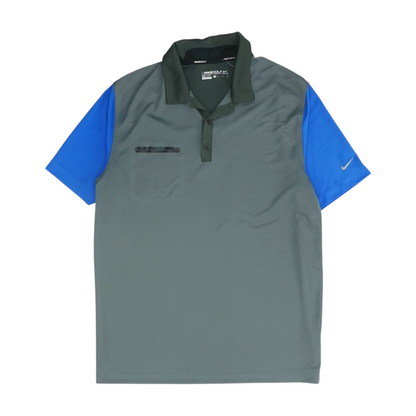 Charcoal Color Block Short Sleeve Polo
