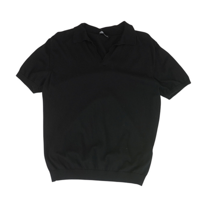 Black Solid Pullover Sweater
