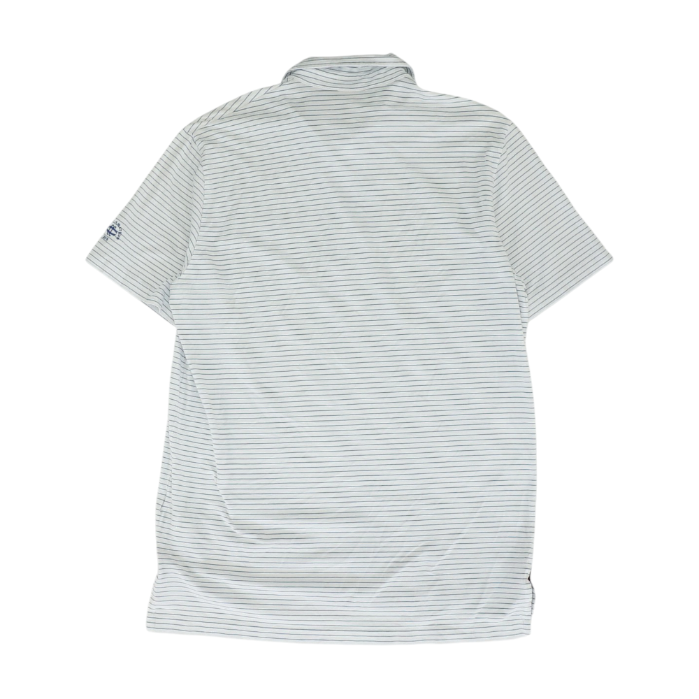 White Striped Short Sleeve Polo