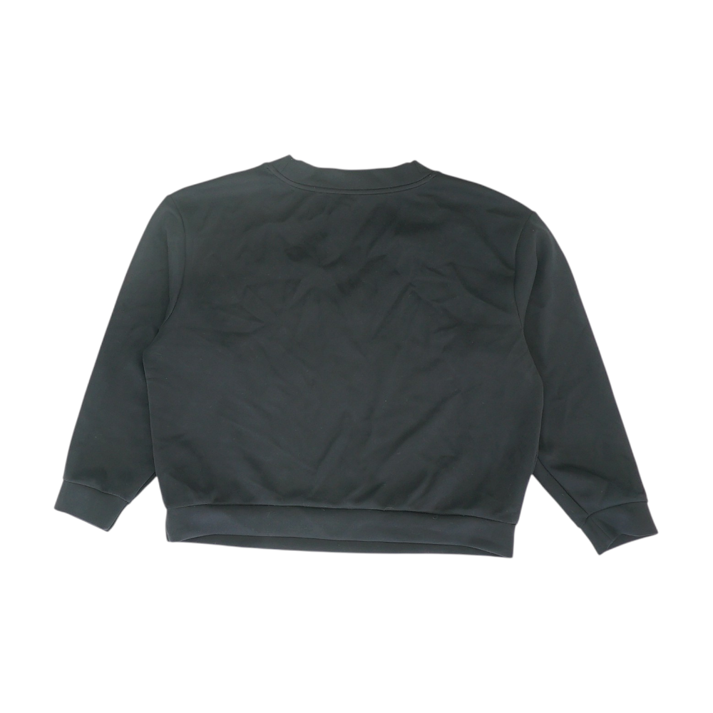 Black Solid Sweatshirt Pullover