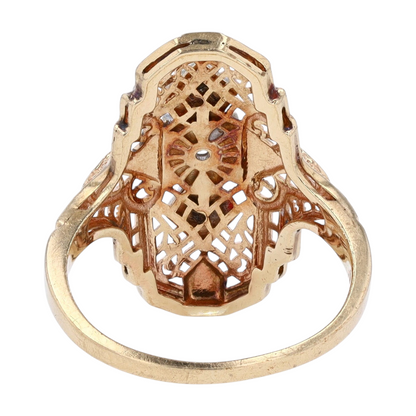 1/10 ctw 10K Two-Tone Gold Diamond Fashion Ring